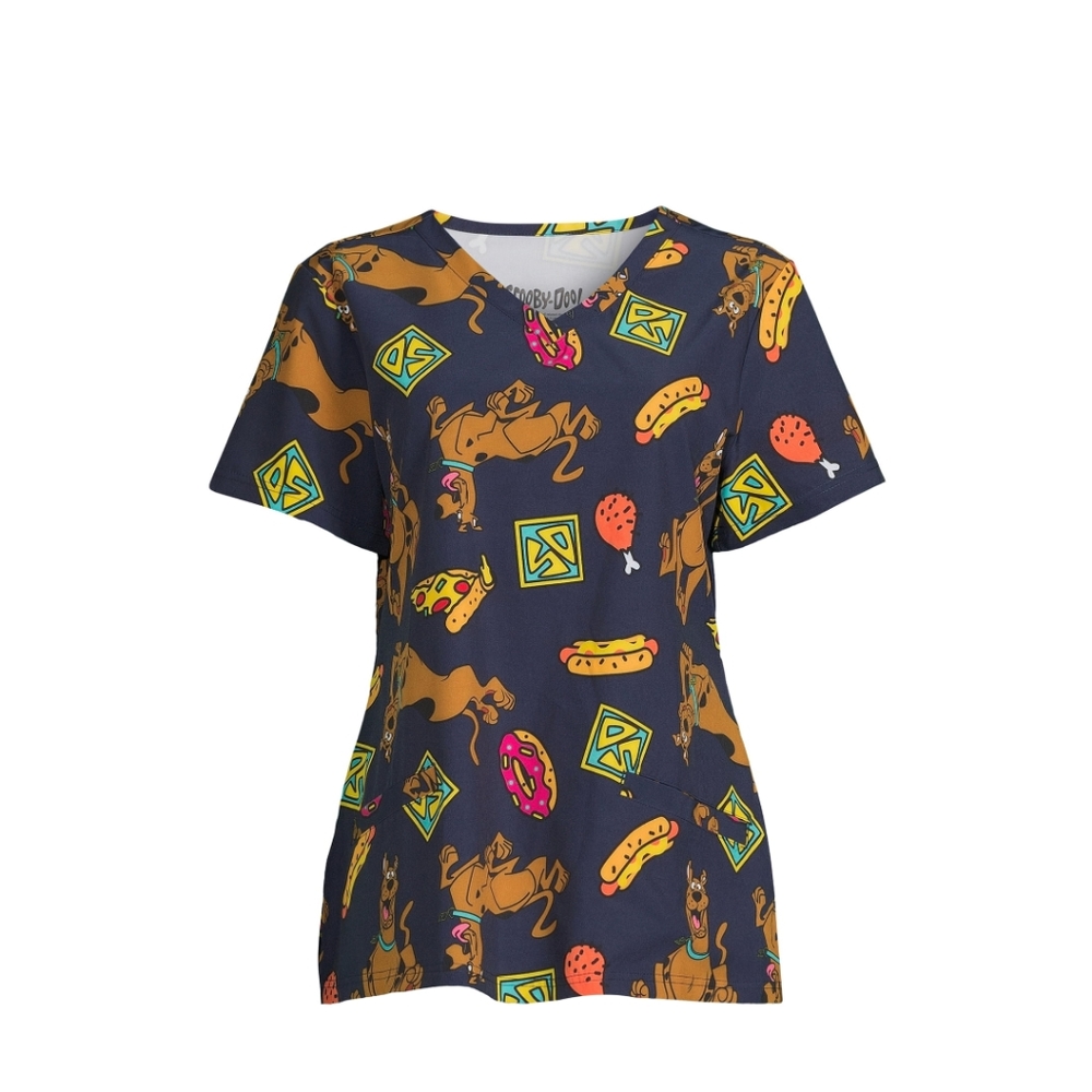 Scooby Doo Novelty Scrub Top Size XS